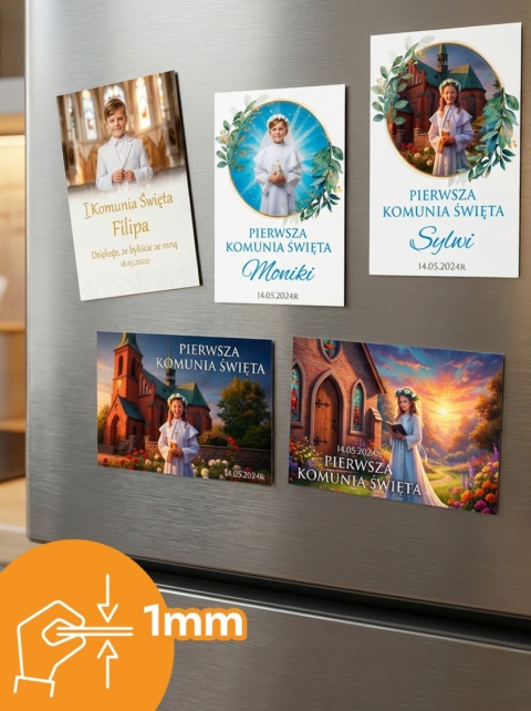 Fotomagnes pamiątkowy Komunia Święta standard